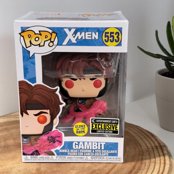 Gambit X-Men #553 Funko Pop! Figurine Bobble Head - Glows in the Dark Limited - Picture 1 of 9